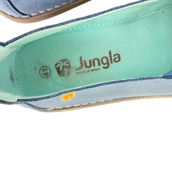 Comfortable Blue Leather Flats - Picture 8 of 12